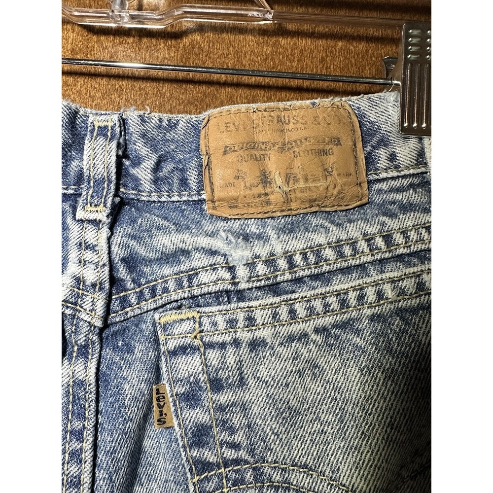 Levi's Cutoff Jean Shorts Womens Size 9 Frayed High Rise Vintage Made In USA - Picture 2 of 3